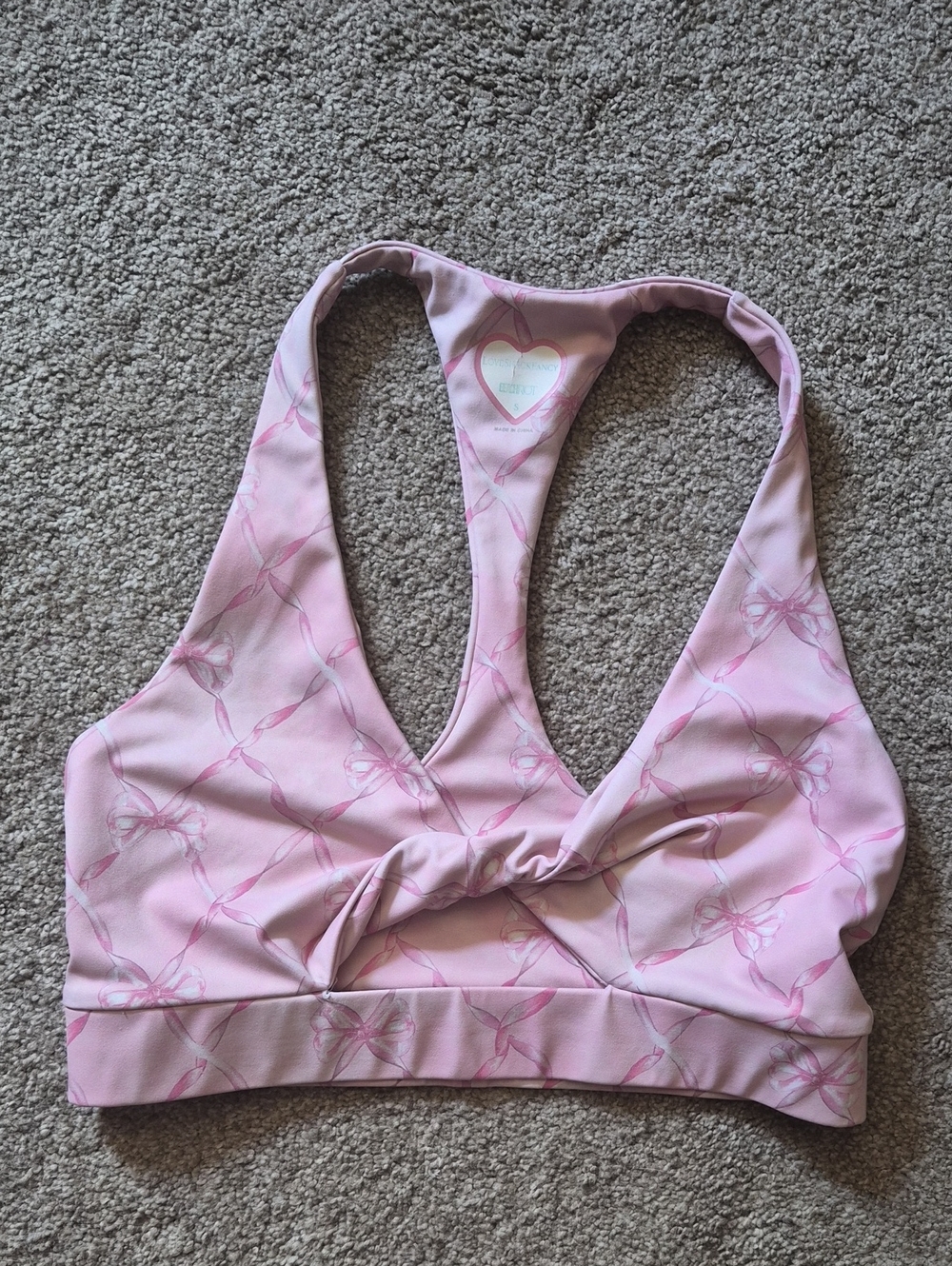 LoveShackFancy Pale Pink Bra SMALL